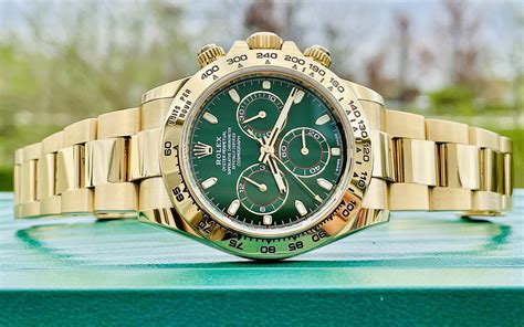 rolex green gold daytona